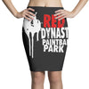 RED PAINBALL Pencil Skirts