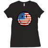 patriotic smiley face Ladies Fitted T-Shirt
