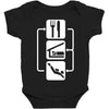 v2 eat sleep scuba dive Baby Bodysuit