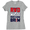 red white and brew Ladies Fitted T-Shirt