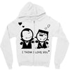 i love you Zipper Hoodie