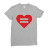 Equality Heart Ladies Fitted T-Shirt