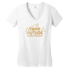 Think Outside. No Box Required. Women's V-Neck T-Shirt