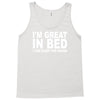 i'm great in bed i can sleep for hours funny Tank Top