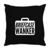 briefcase wanker Throw Pillow