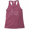 funny rude fingers ideal birthday gift or present Racerback Tank