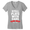Still Plays With Cars Carpe Viam Women's V-Neck T-Shirt