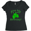 kiss me i't my birthday pi Women's Triblend Scoop T-shirt