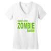 daddy's little zombie hunter Women's V-Neck T-Shirt