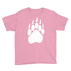 large bear paw print crew neck long sleeve Youth Tee