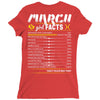 March Girl Facts Pisces Ladies Fitted T-Shirt