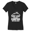Camper Couple Man White Women's V-Neck T-Shirt