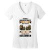 Never Underestimate A Man Who Watches The 100 And Was Born in December Women's V-Neck T-Shirt