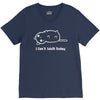 i can't adult today white logo V-Neck Tee