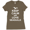 keep calm and love seagulls Ladies Fitted T-Shirt