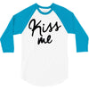 kiss me 3/4 Sleeve Shirt