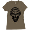 hipter skull Ladies Fitted T-Shirt