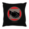 hand shake Throw Pillow