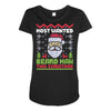most wanted beard man this christmas Maternity Scoop Neck T-shirt