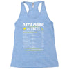December Girl Facts Sagittarius Racerback Tank