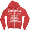 Aries Woman Zipper Hoodie