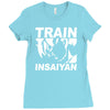 silver edition train insaiyan dragonball z insane bodybuilding goku Ladies Fitted T-Shirt