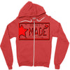 texas made lone star license plate Zipper Hoodie