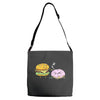 cheeseburger pranks doughnut Adjustable Strap Totes
