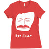 bon iver face Ladies Fitted T-Shirt