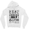 Born In July Zipper Hoodie