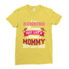 running mommy white Ladies Fitted T-Shirt