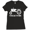 tractor driver for farmer and construction worker Ladies Fitted T-Shirt