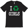 i recycle girls slogan text funny baseball jersey T-Shirt