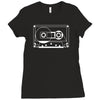audio cassette 80's 90's party hip hop nostalgia retro Ladies Fitted T-Shirt