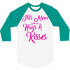 this mom hugs kiss es 3/4 Sleeve Shirt