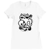 badass cat Ladies Fitted T-Shirt