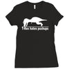 t rex hates pushups funny Ladies Fitted T-Shirt