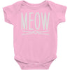 meow cute cat face Baby Onesie