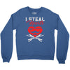 i steal heart valentin day Crewneck Sweatshirt