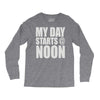my day starts at noon Long Sleeve Shirts
