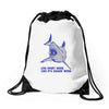 live every week like its shark week Drawstring Bags