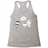 coffee that's always late Racerback Tank