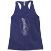 saxophone player Racerback Tank