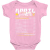 April Girl Facts Taurus Baby Onesie