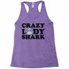 crazy lady shark Racerback Tank
