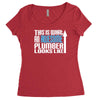 this is what an awesome plumber looks like Women's Triblend Scoop T-shirt