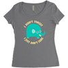 an elephant never cares Women's Triblend Scoop T-shirt