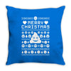 funny ugly christmas smiley emoticon Throw Pillow