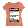 funny stag night checklist, ideal gift, christmas present Women's Triblend Scoop T-shirt