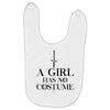 a girl has no costume (black) Baby Bibs